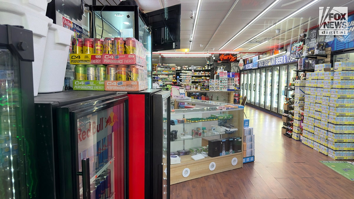 image shows vape shop