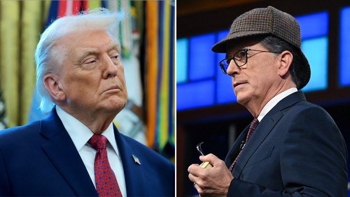 Colbert wins Emmy after show’s cancellation but avoids discussing Trump