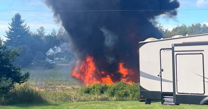 F-16 from Texas crashes in Michigan, evacuation order lifted