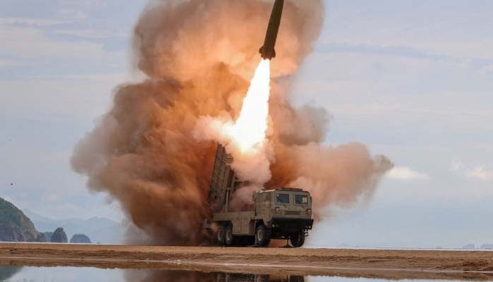 North Korea fires two missiles off east coast in three hours