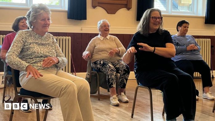Seated exercises improving physical and mental wellbeing