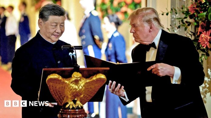 Trump hosts Xi for state dinner at the White House
