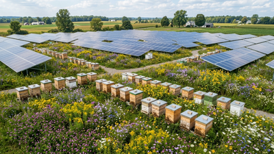 This Ohio solar farm is now home to 3 million honey bees across more than 50 hives, turning an energy site into a home for pollinators