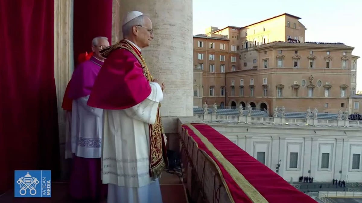 The Pope addressing the crowd.