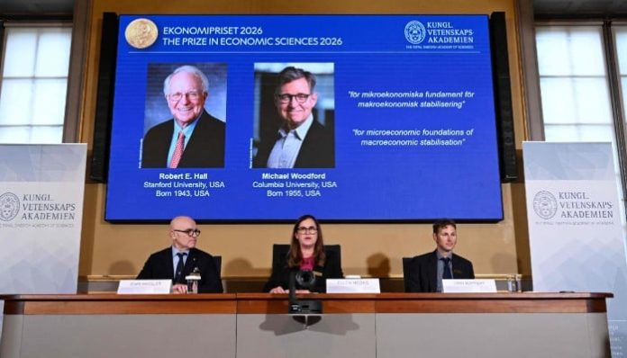 Americans Hall and Woodford win 2026 Nobel economics prize