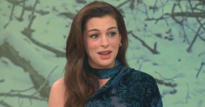Anne Hathaway says she’s learned to “chill out” in her career, credits Rihanna for inspiring maternity style