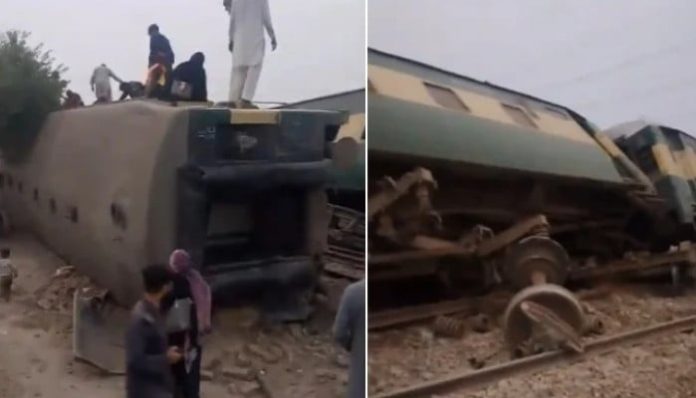 At least six killed, several injured as Rehman Baba Express derails in Multan