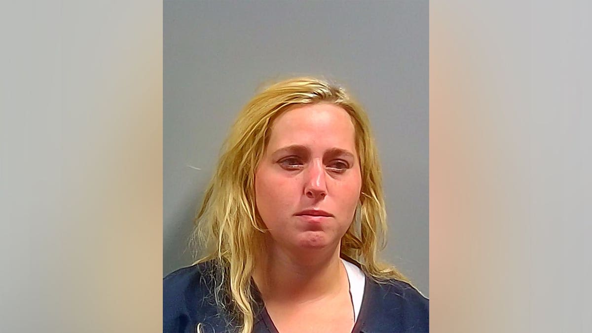 Amanda Carr is pictured following her arrest in Escambia County, Florida.