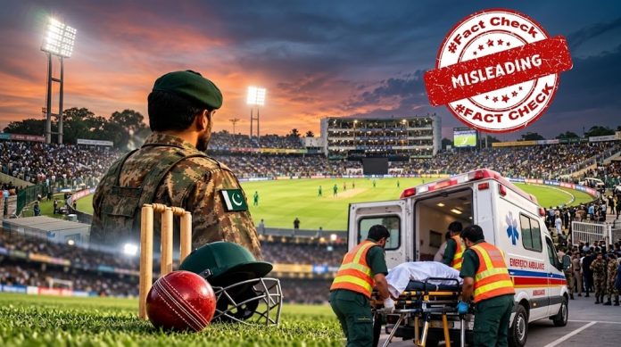 FACT CHECK: Did Pak Army Officer die of Heart Attack during Pakistan-Sri Lanka Pindi Match?