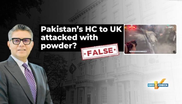 Fact-check: Video shows French politician being covered in flour, not Pakistan’s HC to UK