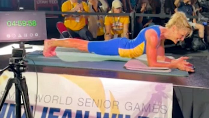 Grandmother of 12 holds plank for 5 hours in record-breaking feat
