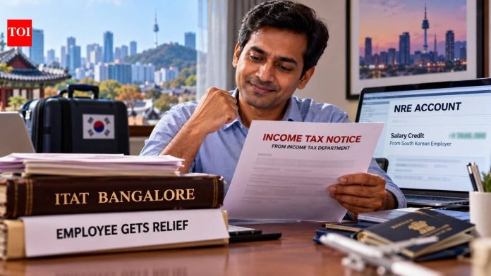Man worked in South Korea and received salary in US dollars in NRE account, income tax department sent notice; ITAT Bangalore sets aside assessment and orders fresh review