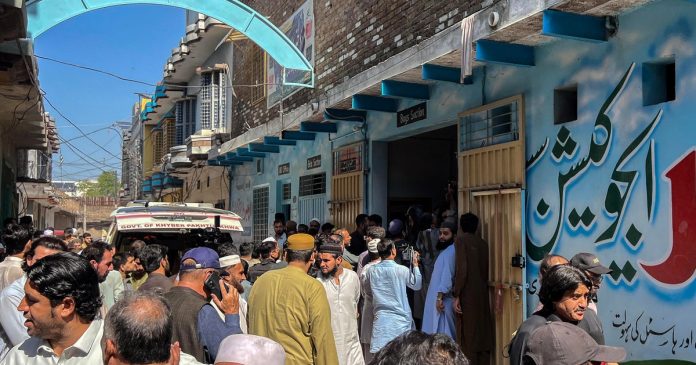 Pakistan school roof collapses in Peshawar, killing almost 30 young students and a teacher