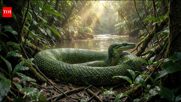 Radio tags reveal how giant green anacondas hide underwater in the Amazon; researchers spotted them at just 17.7% of tracked locations