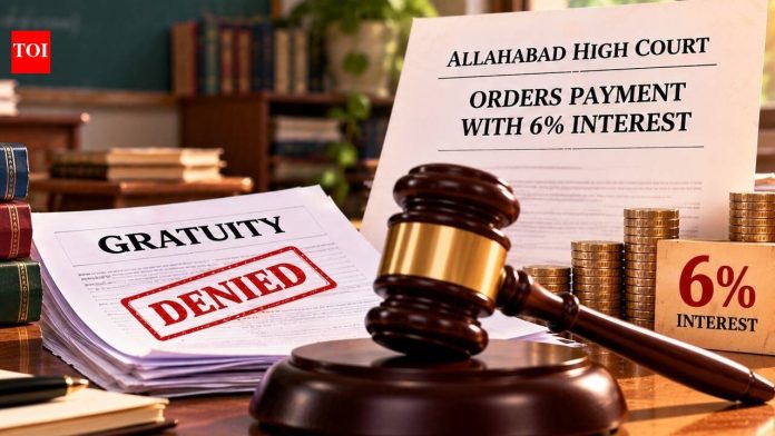 She worked as a teacher till 62 years of age instead of retiring at 60, but was denied gratuity because of extended service; Allahabad HC orders payment with 6% interest