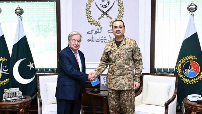 UN chief, Field Marshal Asim Munir discuss regional security at GHQ
