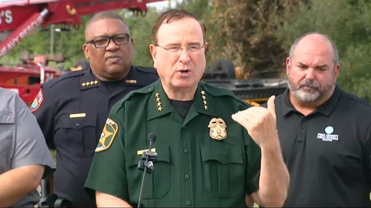 Police speak to the press
