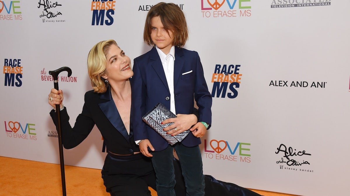 Selma Blair with son